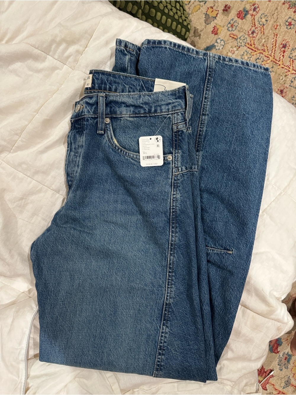 Free People Relaxed Boyfriend Jeans in Medium Blue - Picture 5 of 6